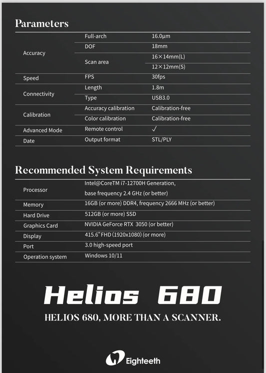 Helios 680 Intra Oral Scanner
